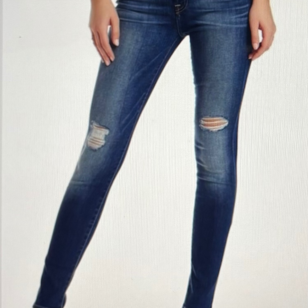 7 For all mankind Jeans NWT Skinny Distressed Jeans Y2K Low Rise